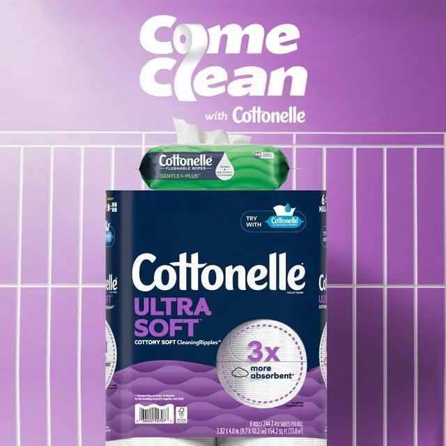 Alt view image 6 of 7 - Cottonelle Gentle Plus Flushable Wet Wipes, 2 Flip-Top Packs