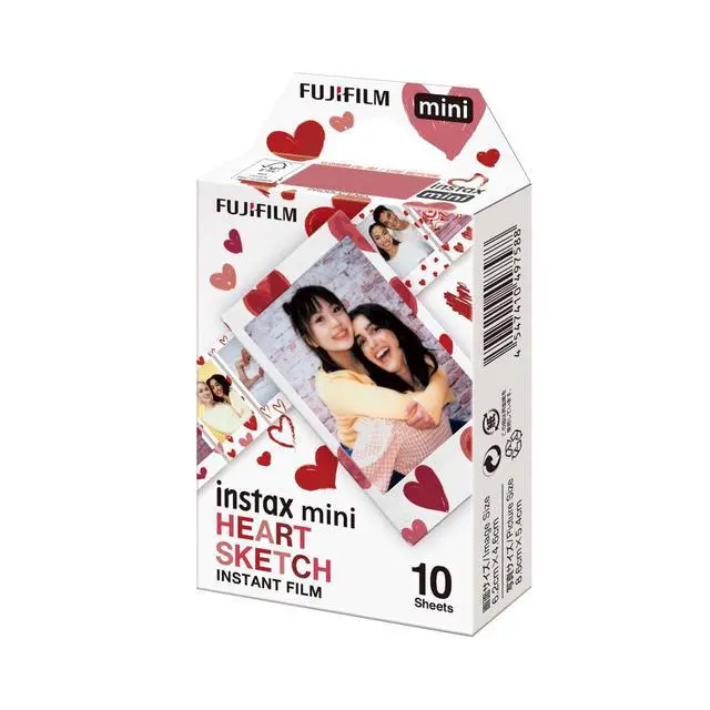 Alt view image 3 of 3 - Fujifilm Instax Mini Heart Sketch Instant Film (10 Exposures)