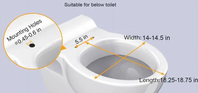 Alt view image 7 of 7 - Mainstays Elongated White Toilet Seat with Durable Rice Husk Material