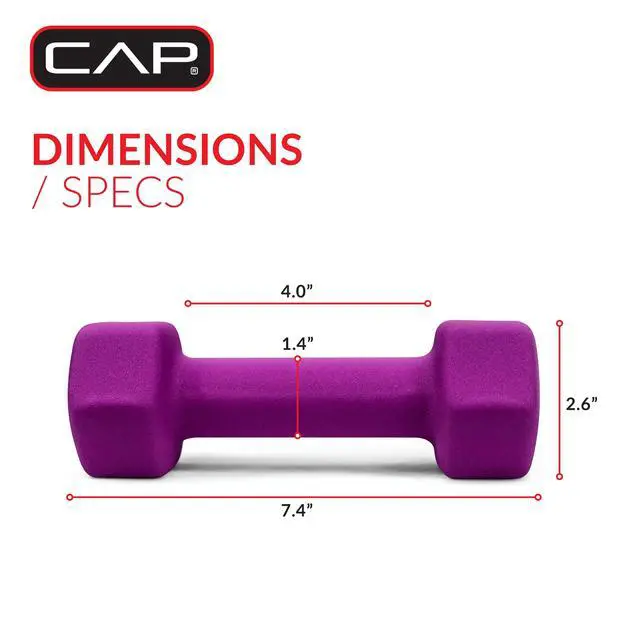 Alt view image 4 of 7 - CAP Neoprene Magenta 5lb Dumbbell