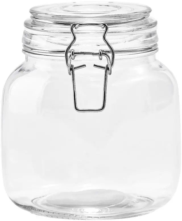 Alt view image 2 of 7 - Mainstays 38 oz Glass Food Storage Jar Canister with Locking Airtight Lid, Kitchen Pantry Storage Container