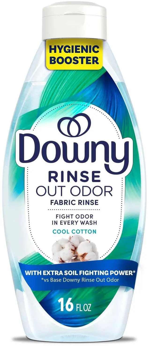 Main image of Downy Rinse Out Odor Laundry Rinse, Tackles Tough Odors and Refreshes, Cool Cotton Scent, 16 fl oz