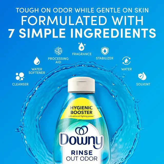 Alt view image 7 of 7 - Downy Rinse Out Odor Laundry Rinse, Tackles Tough Odors and Refreshes, Cool Cotton Scent, 16 fl oz