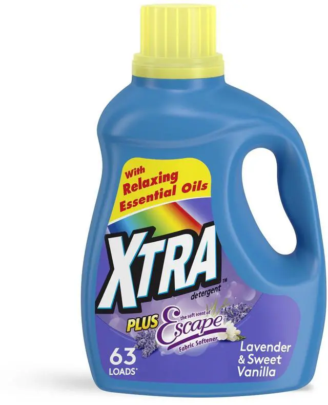Main image of Xtra Plus Scent of Escape, Lavender & Sweet Vanilla, 63 Loads Liquid Laundry Detergent, 97.7 fl oz