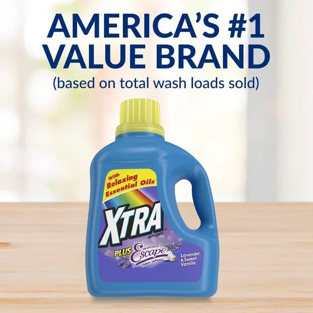 Alt view image 3 of 7 - Xtra Plus Scent of Escape, Lavender & Sweet Vanilla, 63 Loads Liquid Laundry Detergent, 97.7 fl oz