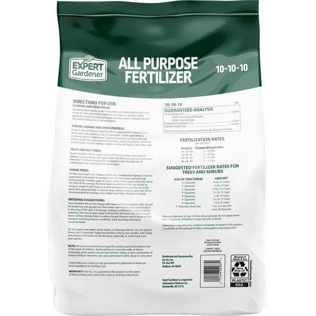 Alt view image 2 of 7 - Expert Gardener All Purpose Plant Fertilizer, 10-10-10 Fertilizer, 10 lb.