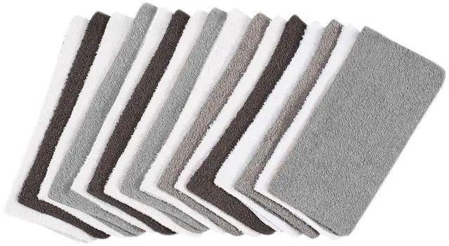 Main image of Mainstays 18-Pack Washcloth Bundle, Grey Multi