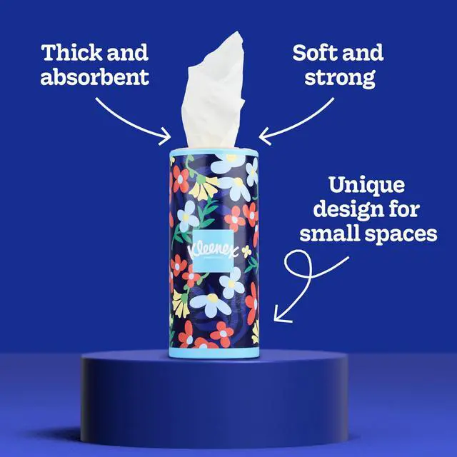 Alt view image 2 of 7 - Kleenex Perfect Fit 2-Ply Canister Facial Tissues, 2 Pack (100 Total Tissues)