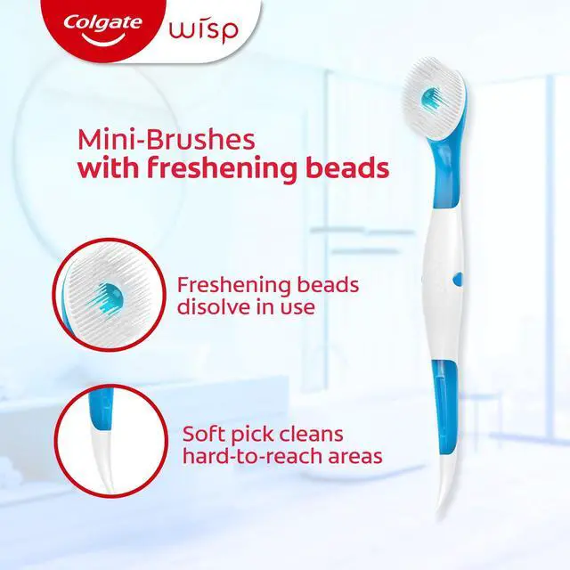 Alt view image 3 of 7 - Colgate Max Fresh Wisp Disposable Travel Toothbrushes, Mini Toothbrush, Peppermint, 24 Count