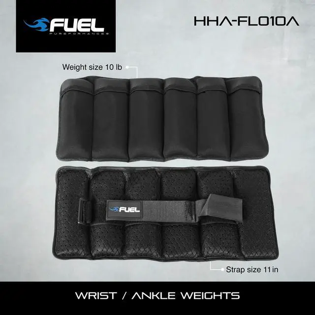 Alt view image 6 of 7 - Fuel Pureformance Unisex Adjustable Wrist/Ankle Weights, 5-Pound Pair (10lb Total - 6 Removable Weight Packs)