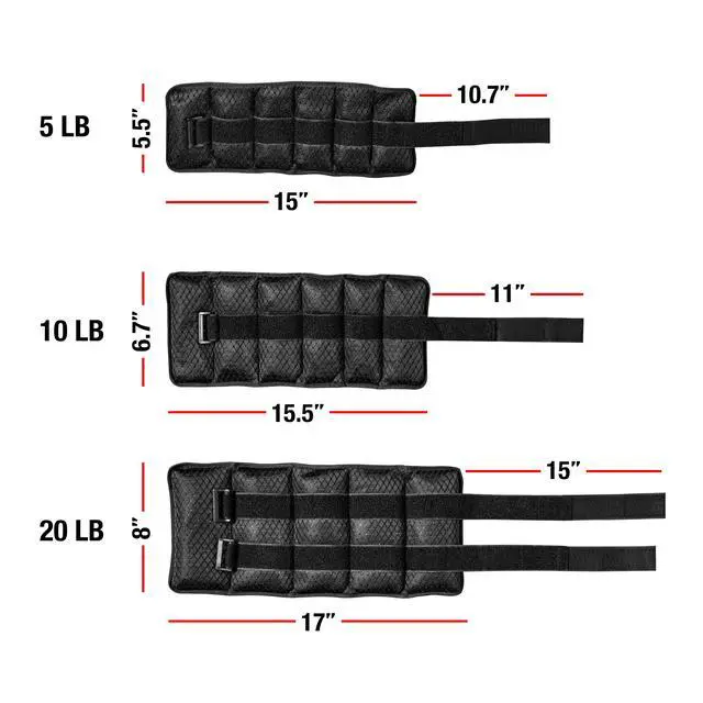 Alt view image 4 of 7 - Fuel Pureformance Unisex Adjustable Wrist/Ankle Weights, 2.5-Pound Pair (5lb Total - 6 Removable Weight Packs)