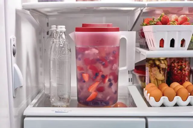 Alt view image 4 of 7 - Rubbermaid, Pitcher, Simply Pour Clear/Red Pitcher Plastic 1 gal, plastic, 1 gal, helpful for family beverage service, A Practical Choice for Everyday Beverage Serving