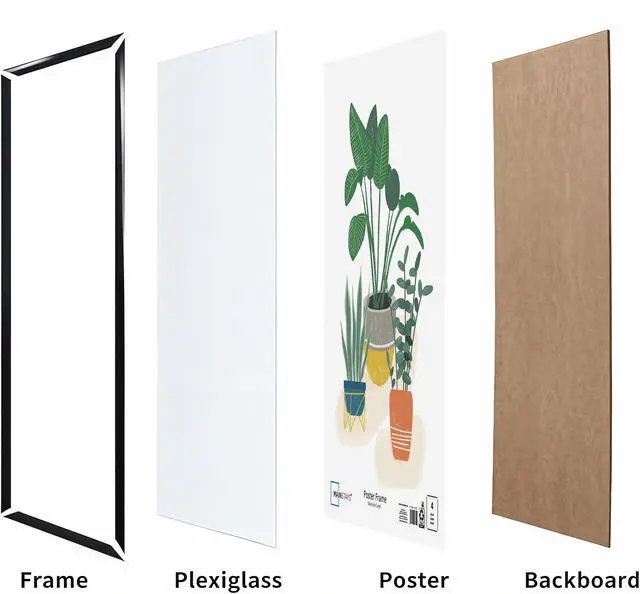Alt view image 2 of 7 - Mainstays 27x40 Picture Frame Black Flat Profile Wall Photo Frame