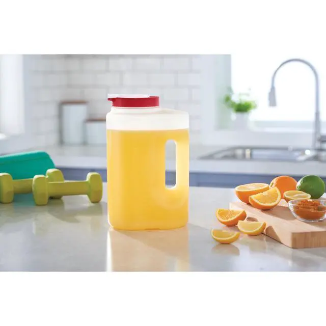 Alt view image 5 of 6 - Rubbermaid Mixermate Leak-Resistant Pitcher, Clear, 3.8 Liter (1 Gallon), Plastic