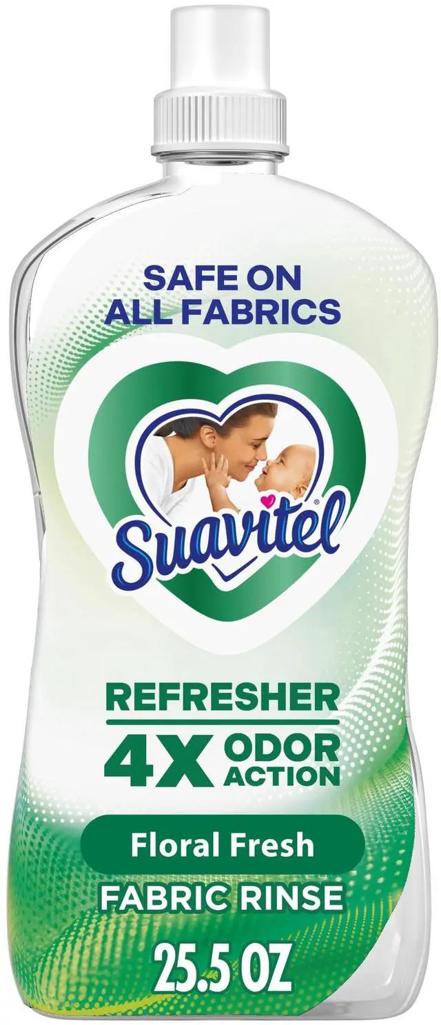 Main image of Suavitel Refresher Fabric Rinse and Odor Eliminator, 4X Odor Action, Floral Fresh Scent, 25.5 fl oz
