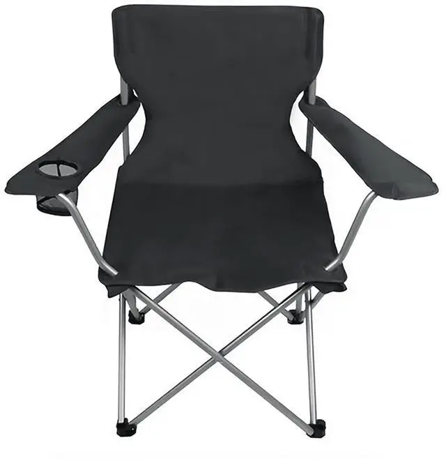 Main image of Ozark Trail Quad Folding Camp Chair with Cup Holder, Black