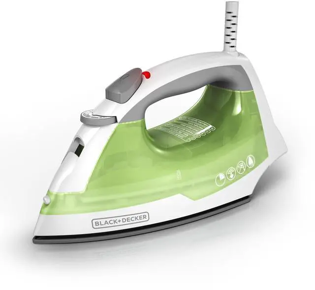 Main image of BLACK+DECKER Easy Steam Compact Steam Iron with TrueGlide Nonstick Soleplate, SmartSteam Technology, Anti-Drip, Green