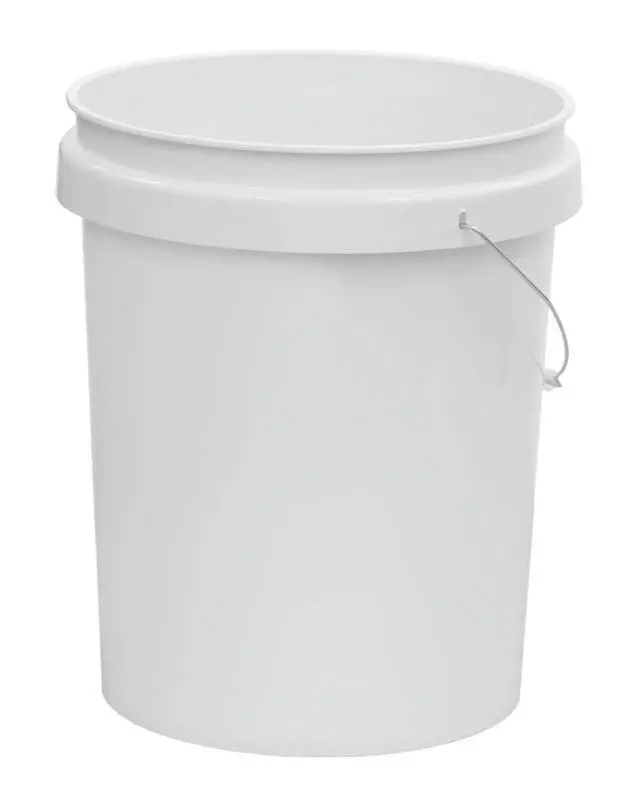 Alt view image 3 of 7 - (2 pack) United Solutions 5 Gallon Round Utility Bucket, Comfort Handle, Plastic, White, PN0149, 1 Each