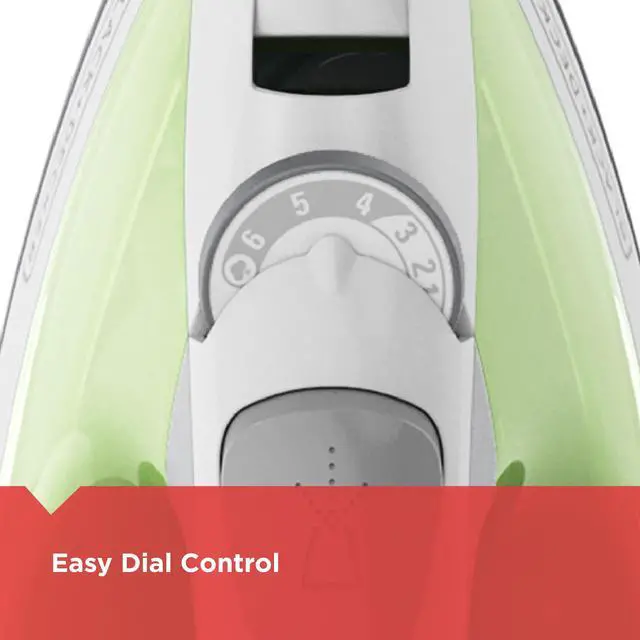 Alt view image 2 of 7 - BLACK+DECKER Easy Steam Compact Steam Iron with TrueGlide Nonstick Soleplate, SmartSteam Technology, Anti-Drip, Green