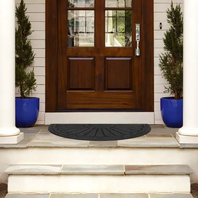 Alt view image 2 of 4 - Mainstays 18"x30" Gray Sunburst Polyester Utility Entryway Door Mat