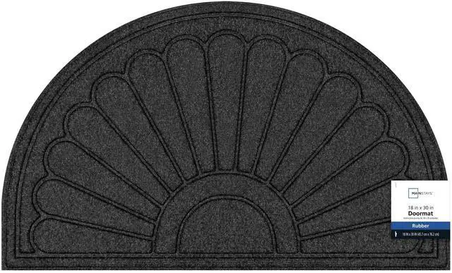 Alt view image 4 of 4 - Mainstays 18"x30" Gray Sunburst Polyester Utility Entryway Door Mat