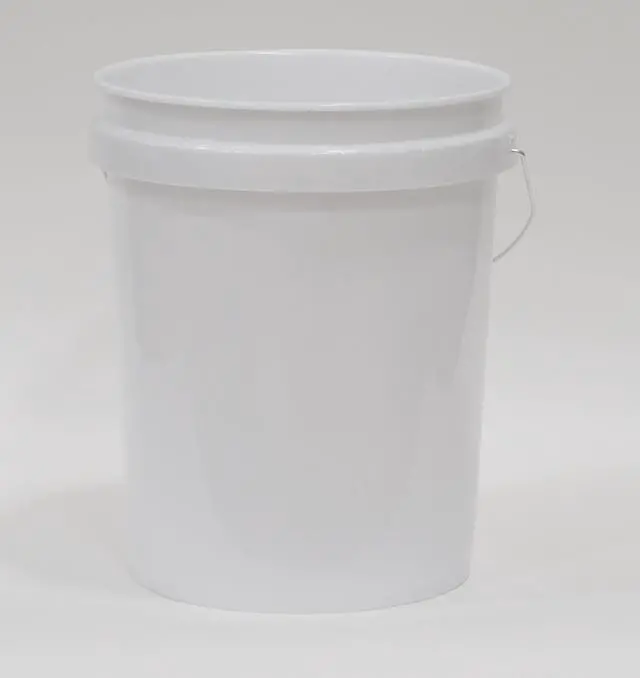 Alt view image 7 of 7 - (2 pack) United Solutions 5 Gallon Round Utility Bucket, Comfort Handle, Plastic, White, PN0149, 1 Each