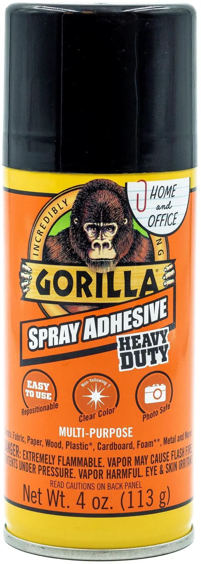 Main image of Gorilla Heavy Duty, Clear Spray Adhesive, 4 Ounce Can