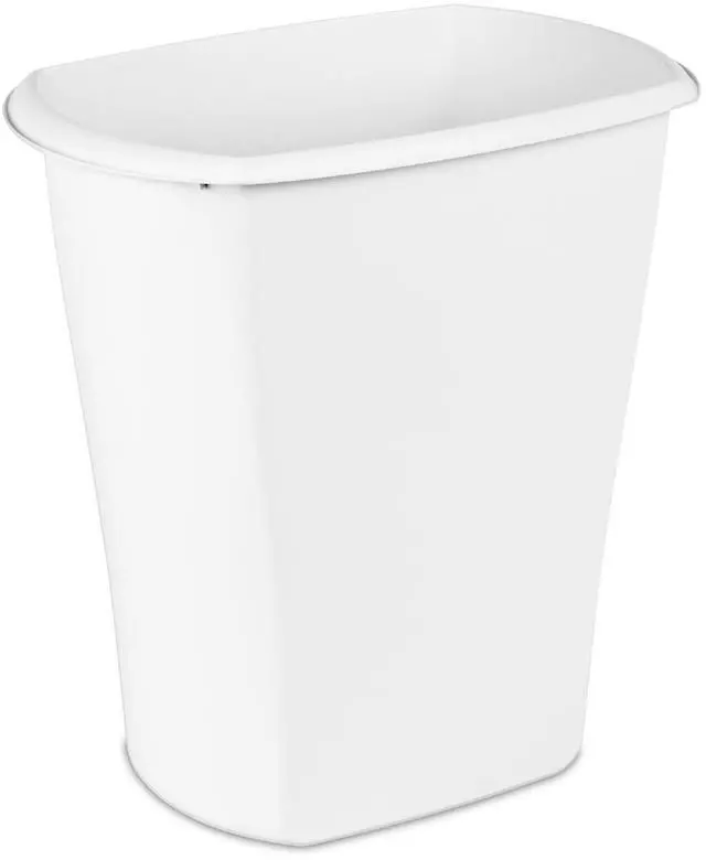 Main image of Sterilite Large Kitchen Trash Can, 10 Gallon Plastic Garbage Bin with No Lid, White