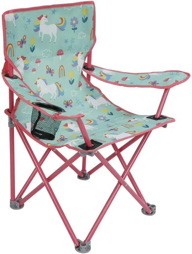 Main image of Crckt Kids Folding Camp Chair with Safety Lock, Unicorn Print, 125lb Capacity