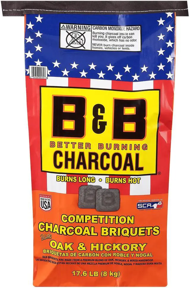 Main image of B&B Charcoal Competition Oak Charcoal Briquets 17.6 Pound