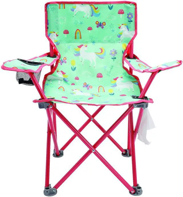 Alt view image 2 of 6 - Crckt Kids Folding Camp Chair with Safety Lock, Unicorn Print, 125lb Capacity