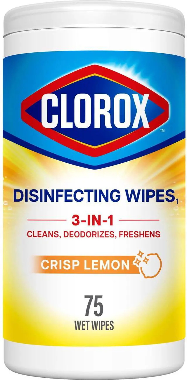 Main image of Clorox Disinfecting Wipes Limited Edition Back to School, Bleach Free, Crisp Lemon, 75 Count