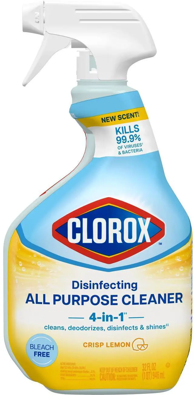 Alt view image 2 of 7 - Clorox Disinfecting All Purpose Cleaner Spray, Crisp Lemon, 32 fl oz