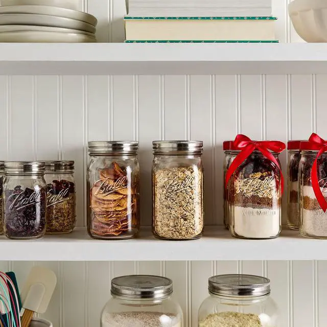 Alt view image 5 of 7 - (2 pack) Ball Glass Mason Jar with Lid & Band, Wide Mouth, 32 oz, Single Jar, 1 Count
