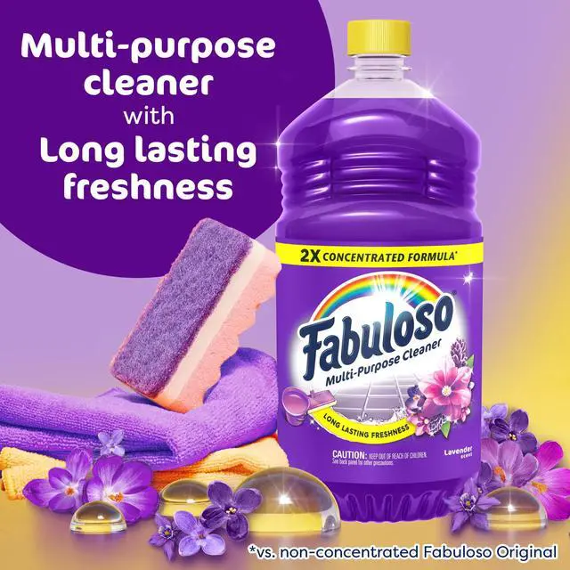 Alt view image 3 of 7 - Fabuloso 2X Multi-Purpose Cleaner, No Rinse Floor Cleaner, Lavender Scent, 33.8 fl oz