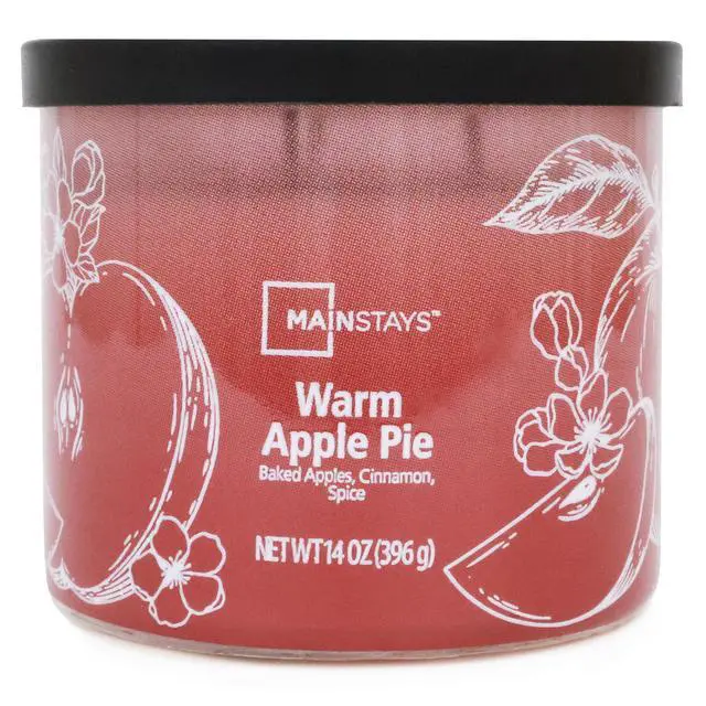 Alt view image 2 of 4 - Mainstays 3-Wick Ombre Wrap Warm Apple Pie Jar Candle, 14 Ounce