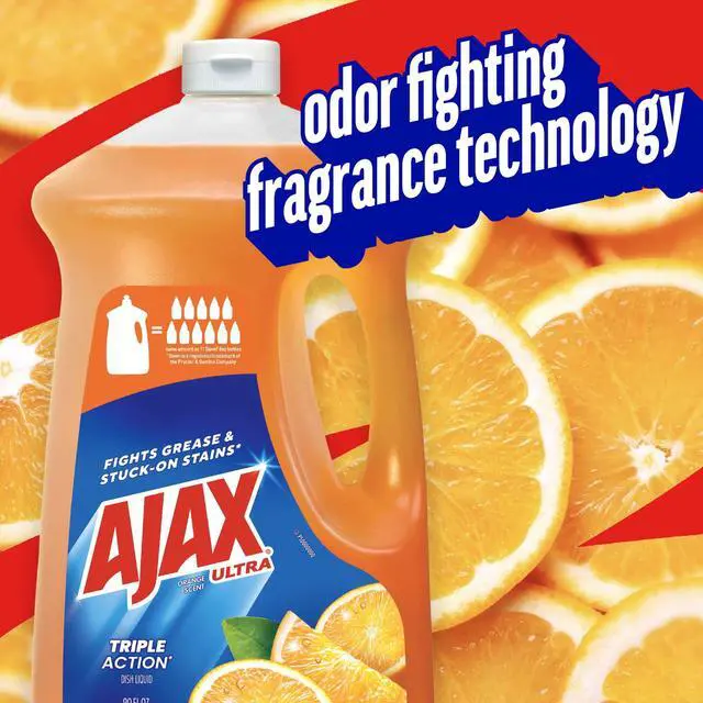 Alt view image 4 of 7 - Ajax Ultra Liquid Dish Soap Orange Scent, Triple Action, 90 fl oz Bottle