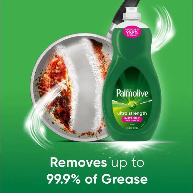 Alt view image 2 of 7 - Palmolive Ultra Strength Liquid Dish Soap, Cuts Grease and Grime, No Soaking Needed, 42 fl oz Bottle