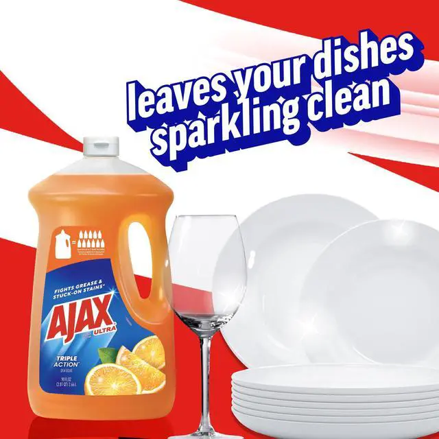 Alt view image 6 of 7 - Ajax Ultra Liquid Dish Soap Orange Scent, Triple Action, 90 fl oz Bottle