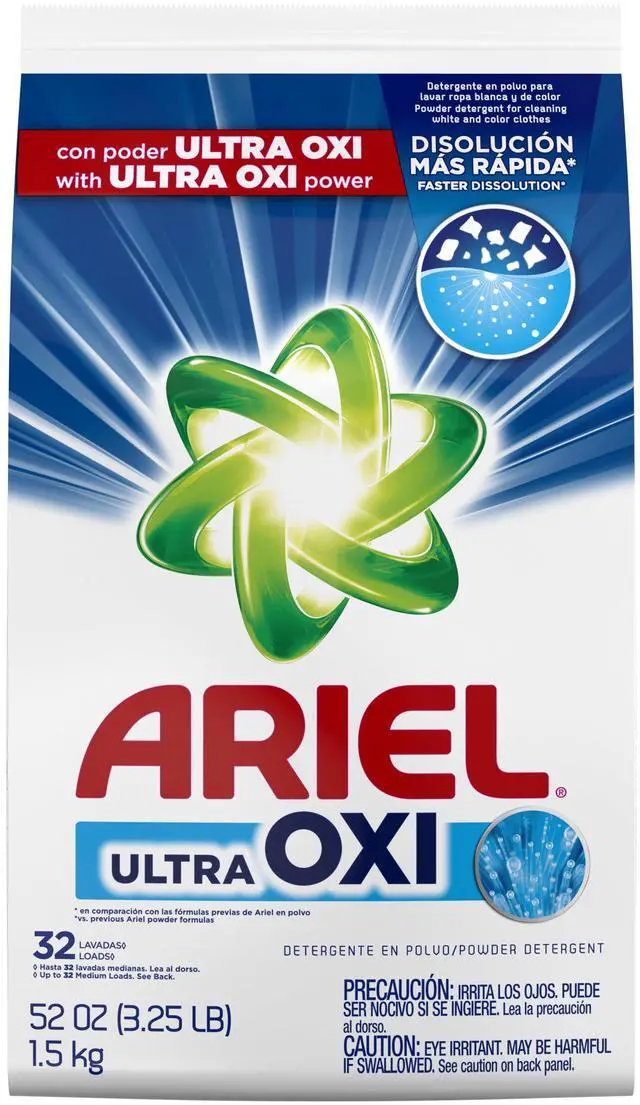 Alt view image 5 of 7 - Ariel Laundry Detergent Powder, Ultra Oxi, Original Scent, 52 oz, 33 Loads