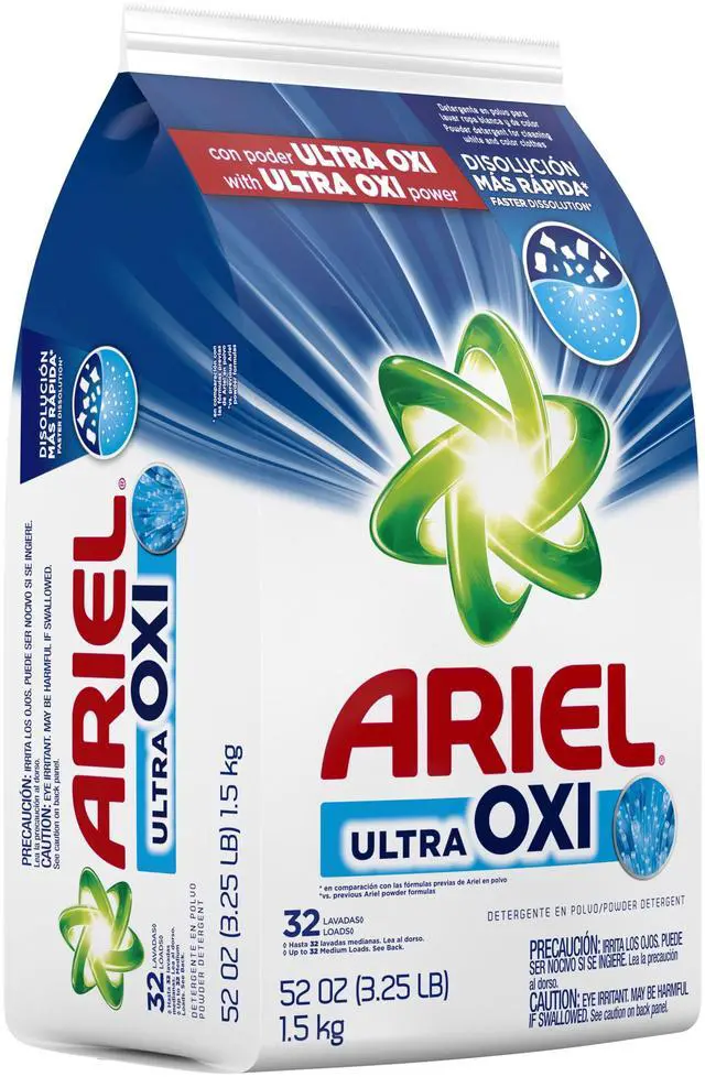 Alt view image 7 of 7 - Ariel Laundry Detergent Powder, Ultra Oxi, Original Scent, 52 oz, 33 Loads