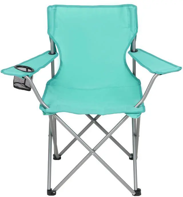 Main image of Ozark Trail Quad Folding Camp Chair with Cup Holder, Green Sea