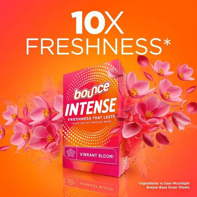 Alt view image 2 of 7 - Bounce Dryer Sheets, Intense Scent Boosting, Vibrant Bloom Scent, 60 Count