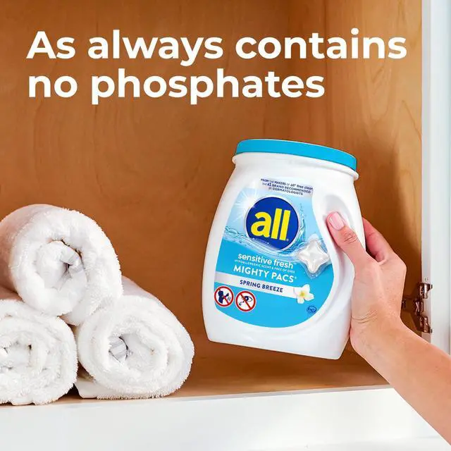 Alt view image 3 of 7 - all sensitive fresh MIGHTY PACS Spring Breeze Scented Laundry Detergent, 19 Count