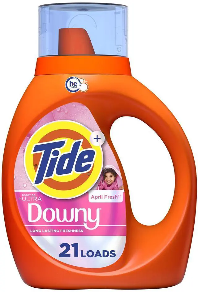 Main image of Tide Laundry Detergent Liquid Plus a Boost of Ultra Downy, April Fresh Scent, 30 fl oz, 21 Loads