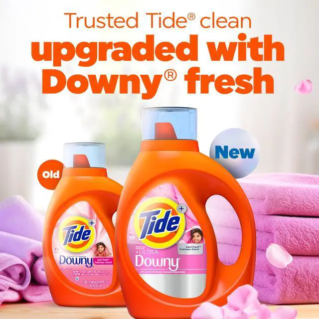 Alt view image 2 of 7 - Tide Laundry Detergent Liquid Plus a Boost of Ultra Downy, April Fresh Scent, 30 fl oz, 21 Loads