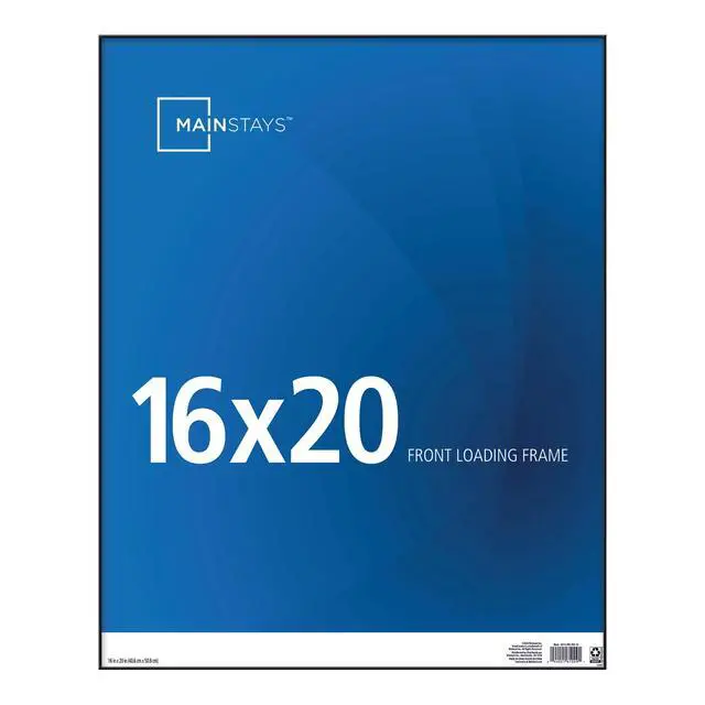 Main image of Mainstays Format Frames 16 x 20 Front-Loading Picture Frame, Black, Wall or Tabletop