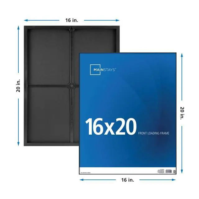Alt view image 4 of 7 - Mainstays Format Frames 16 x 20 Front-Loading Picture Frame, Black, Wall or Tabletop