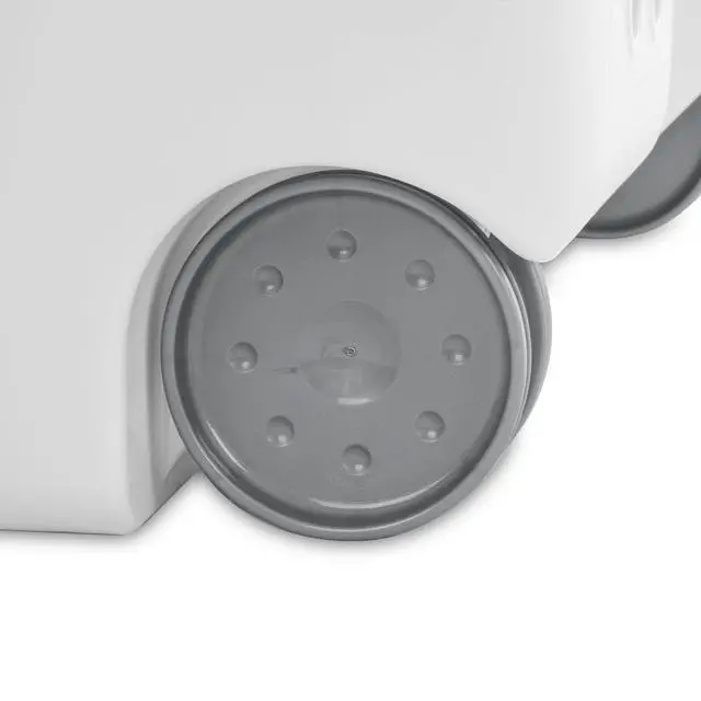 Alt view image 5 of 7 - Sterilite Ultra Wheeled Hamper, Plastic Laundry Hamper with Handle and Wheels for Easy Transport, White