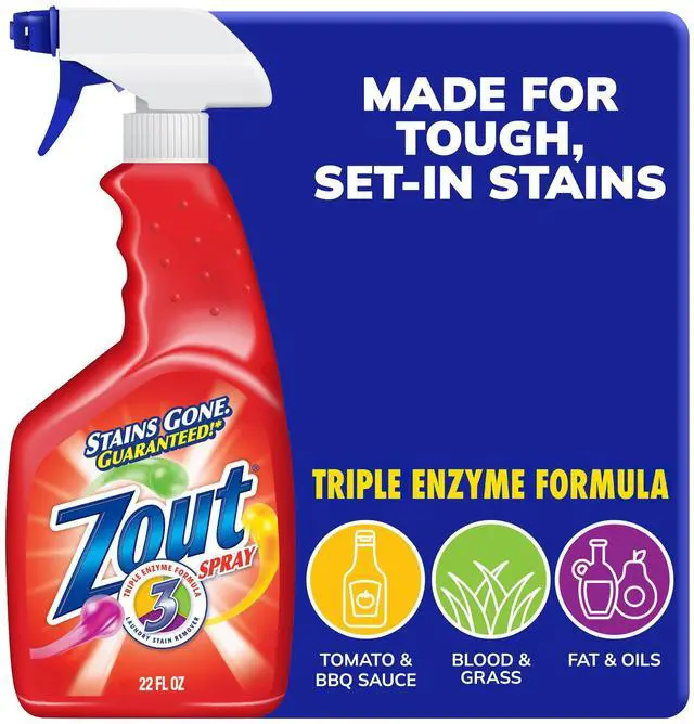 Main image of Zout Laundry Stain Remover Spray, Triple Enzyme Formula, 22 oz, 1 Pack
